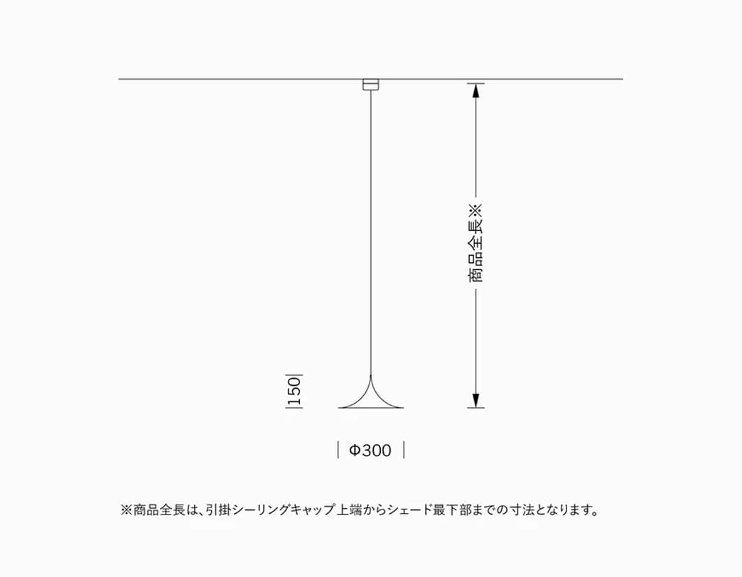 Semi ペンダント φ300 マットブラック【展示品】