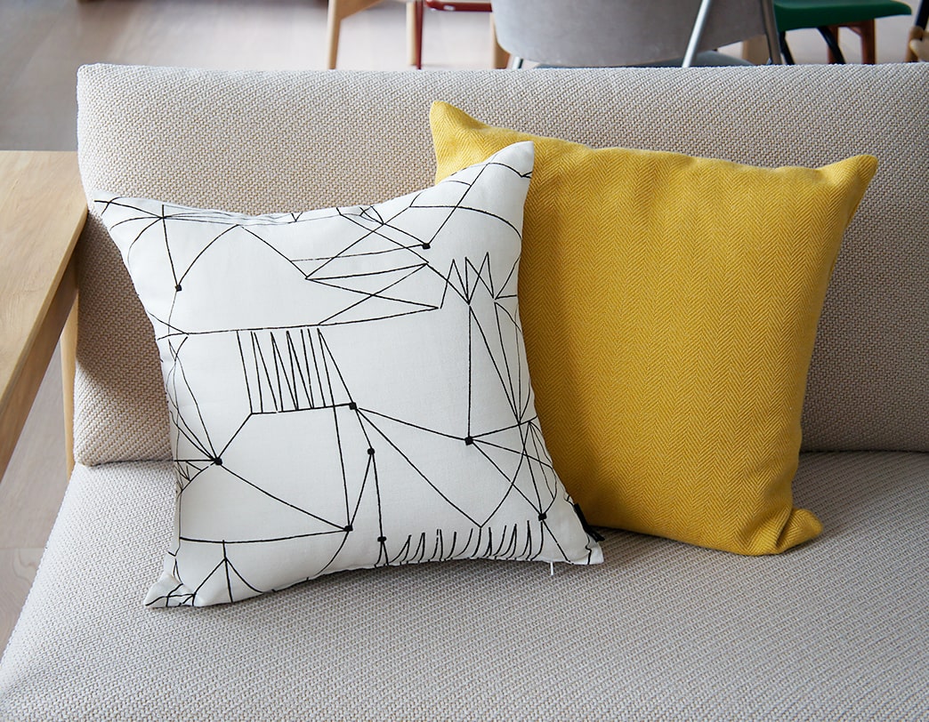 プレーンクッションカバー イエロー(TR2005)【サンプル】