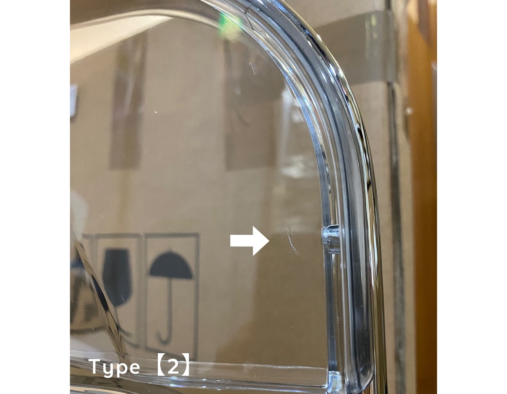 プリアチェア クローム/クリア【アウトレット】