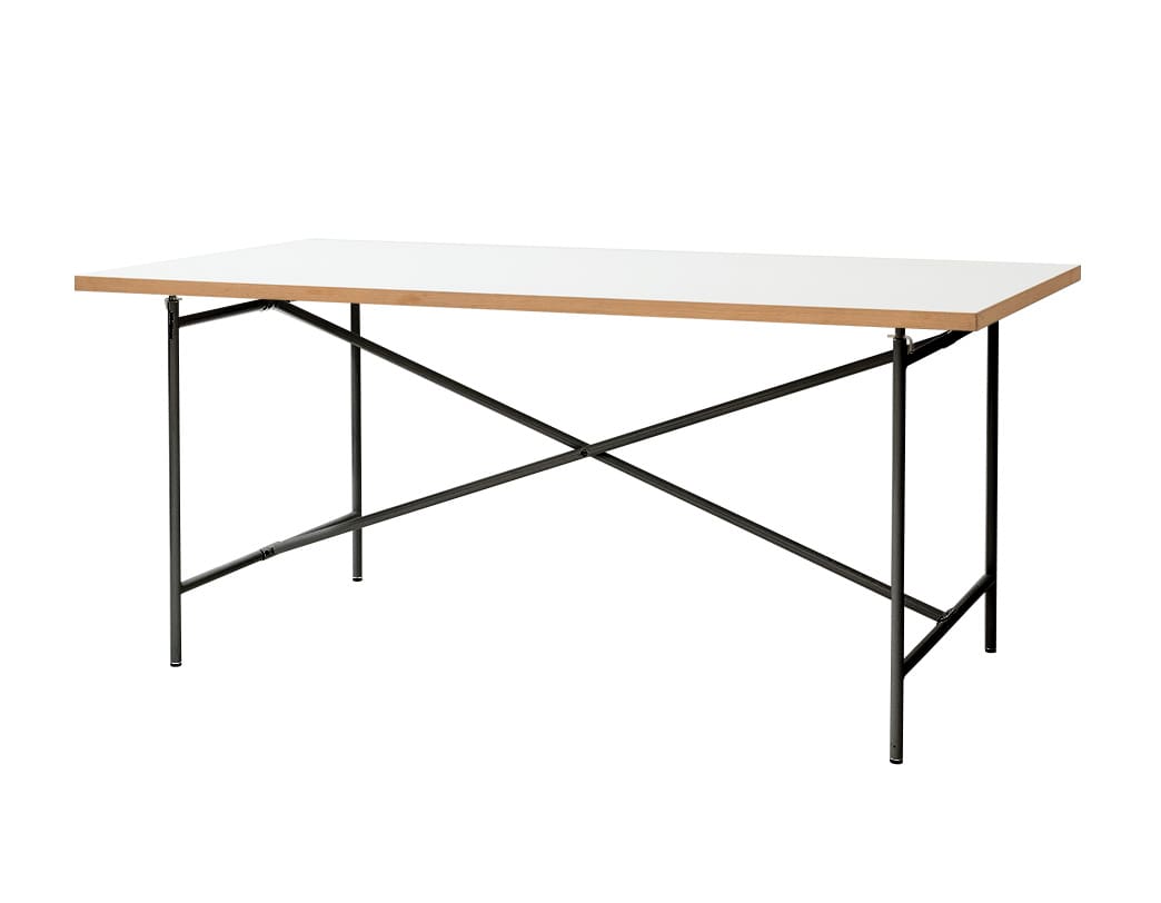 アイアーマン テーブル2　フレーム:ブラック/天板:ホワイト【アウトレット】