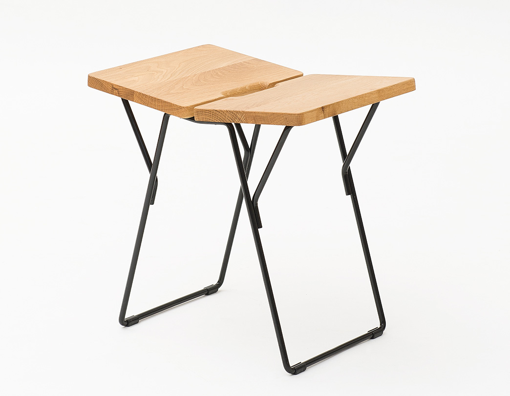 ソリッドスツール オーク/ブラック【アウトレット】