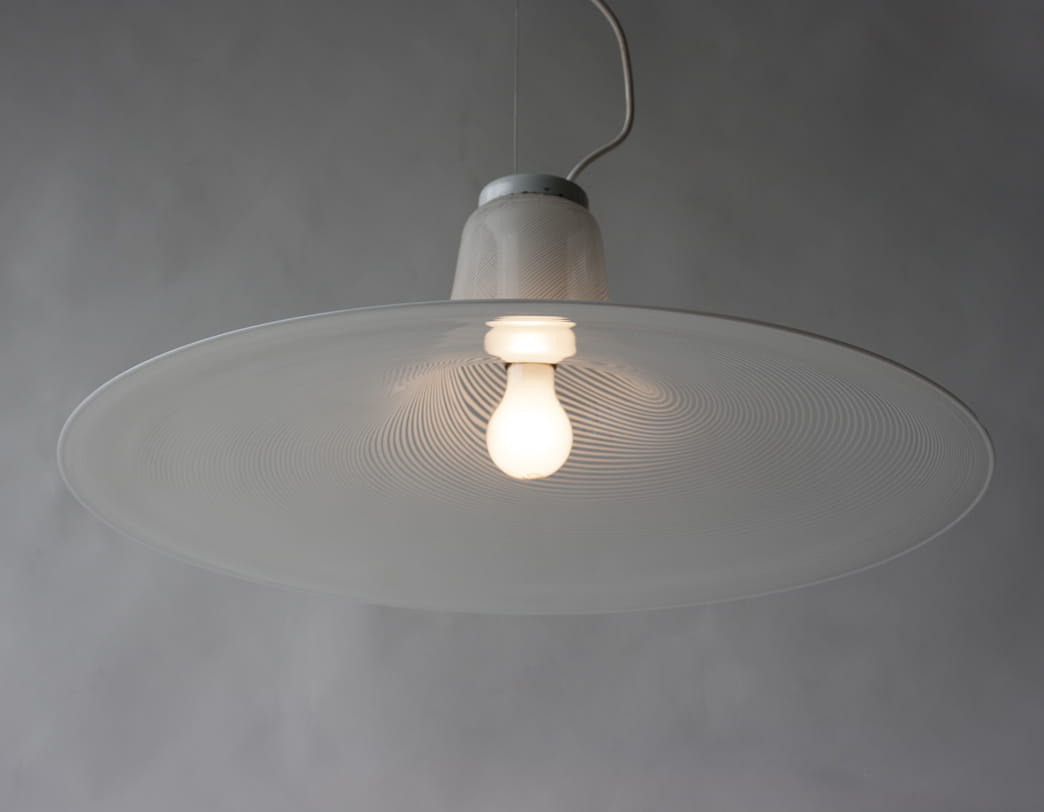 70s Glass Pendant Lamp