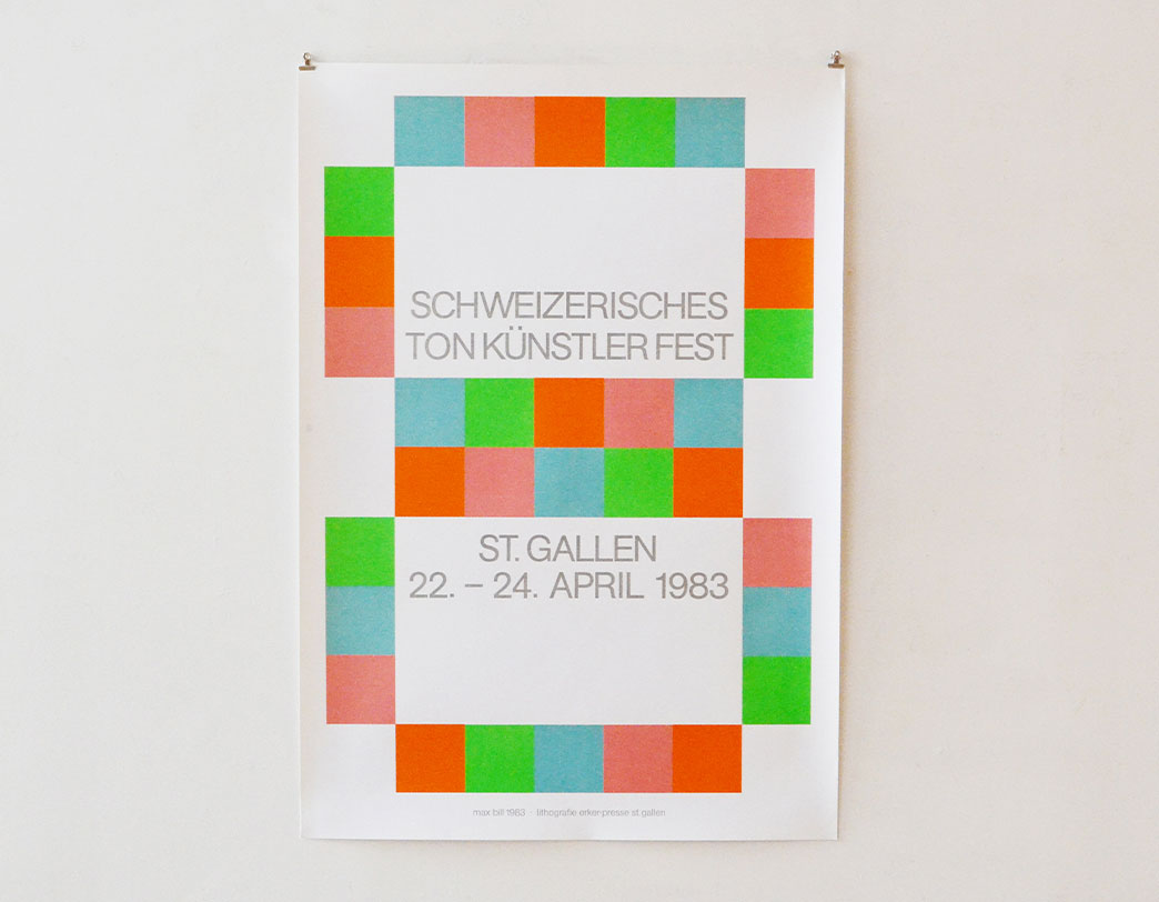 Max Bill 1983, Schweizerisches/ポスター(サイン入り)│名作 