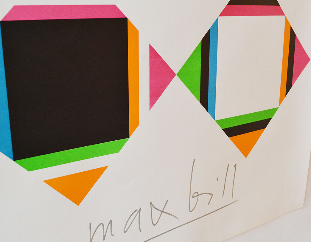 Max Bill 1971, Galerie im Erker/ポスター(フレーム付き)