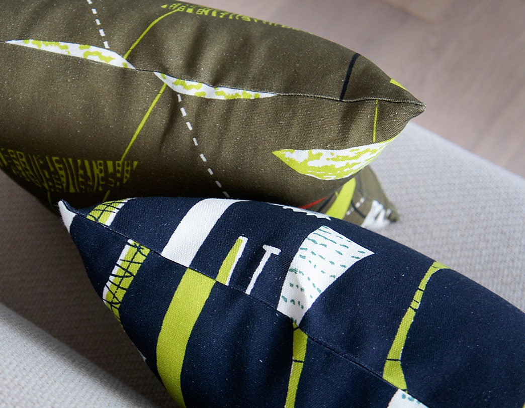 ルシエン・デイ ファブリックコレクション クッションカバー スペクテーターズ