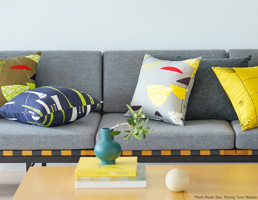 ルシエン・デイ ファブリックコレクション クッションカバー スペクテーターズ