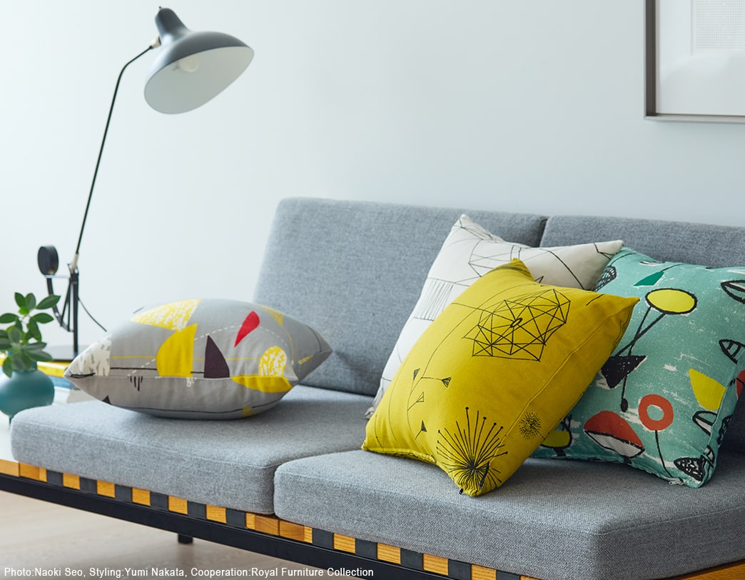 ルシエン・デイ ファブリックコレクション クッションカバー フロティラ