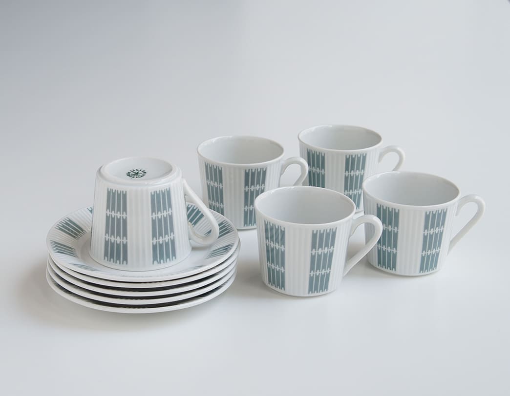 Lilien Porzellan Noblesse Gray Coffee Cup Set