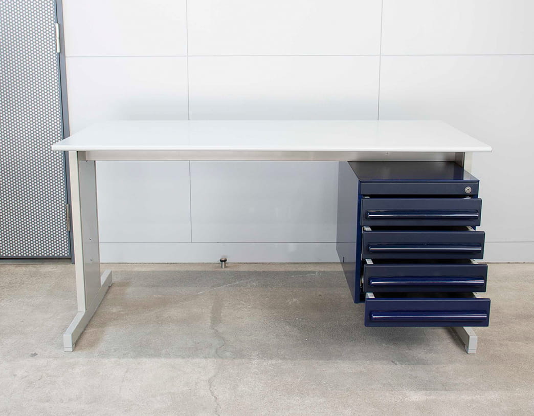 Synthesis45 Desk W1500 (4 drawers:Blue)  / Ettore Sottsass