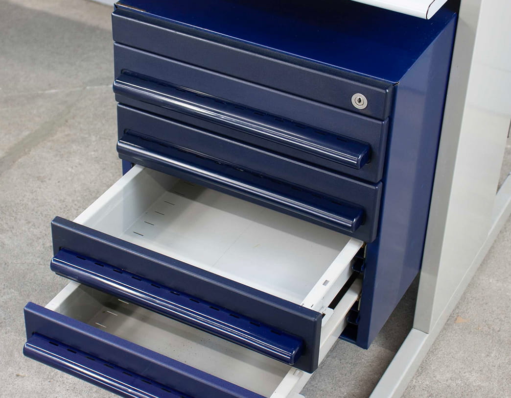 Synthesis45 Desk W1500 (4 drawers:Blue)  / Ettore Sottsass