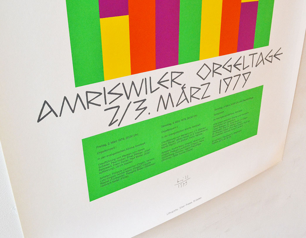 Max Bill 1979, Amriswiler Orgeltage/ポスター(フレーム付)