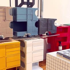 ボビーワゴン 2段 レッド│名作デザイナーズ家具のインテリア