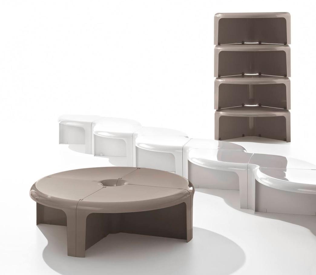 有機的なラインがチャーミングな扇形ユニット