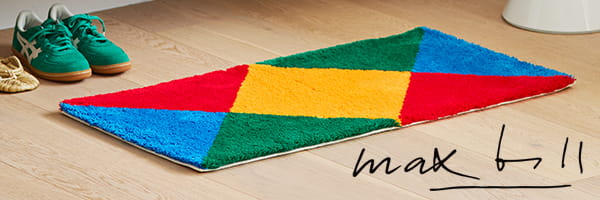 ローテイティングフォーカラードダブルコアズ / マックス・ビル グラフィックラグ