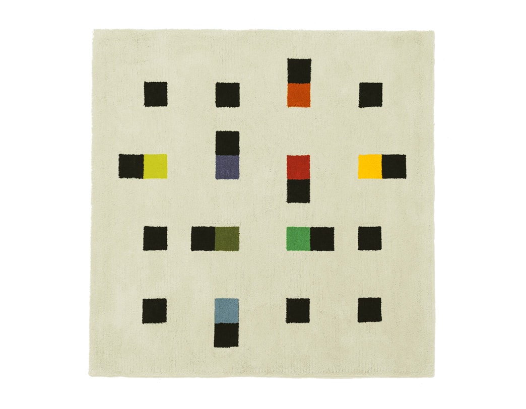 Graphic Rug colorful accents.