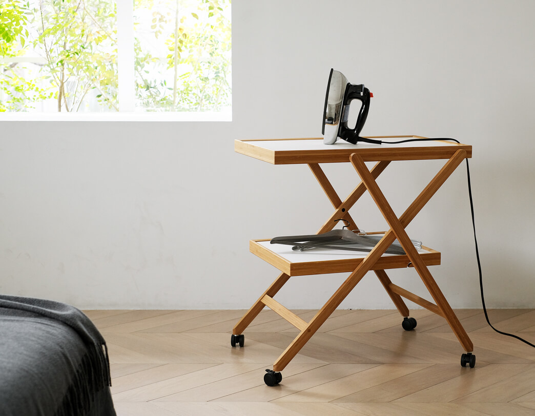 Taitto (タイット)｜堅牢な竹素材のフォールディングトローリー［nuskool］